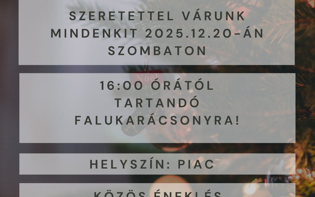 Falukarácsony és igazgatási szünet